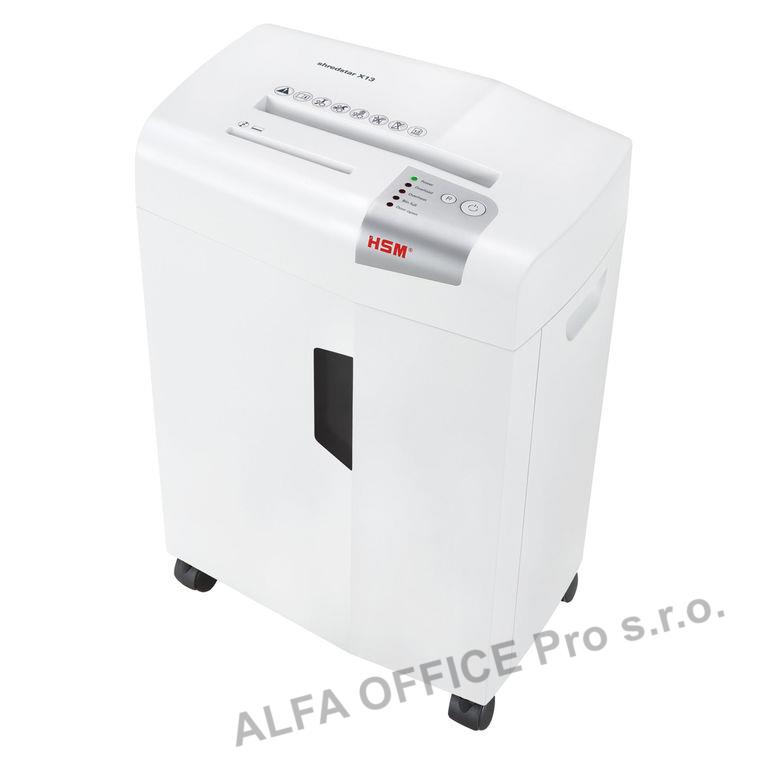 Skartovací stroj HSM ShredStar X13 White, stupeň utajení P-4 (příčný řez 4x37 mm)