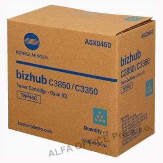 Konica Minolta originální toner A5X0450, cyan, 10000str., TNP48C, Konica Minolta Bizhub C3