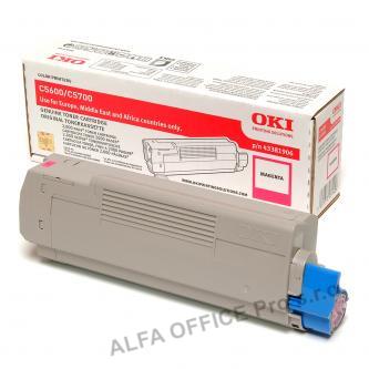 OKI originální toner 43381906, magenta, 2000str., OKI C5600, 5700