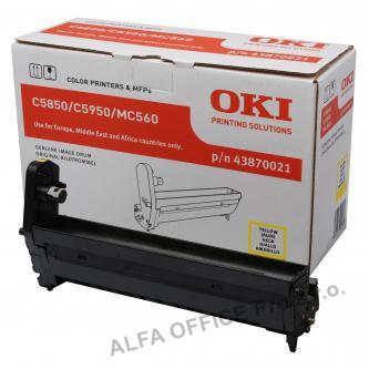 OKI originální válec 43870021, yellow, 20000str., OKI C5850, 5950, MC560, MC560n, MC560dn