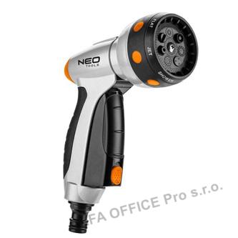  NEO TOOLS pistolový rozprašovač 7 funkcí, CLICK ON/OFF, oranžovo-černá, 15-706 