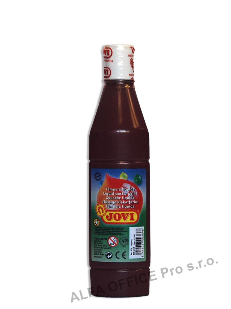 Tekuté temperové barvy JOVI PREMIUM v lahvi - 500 ml / hnědá