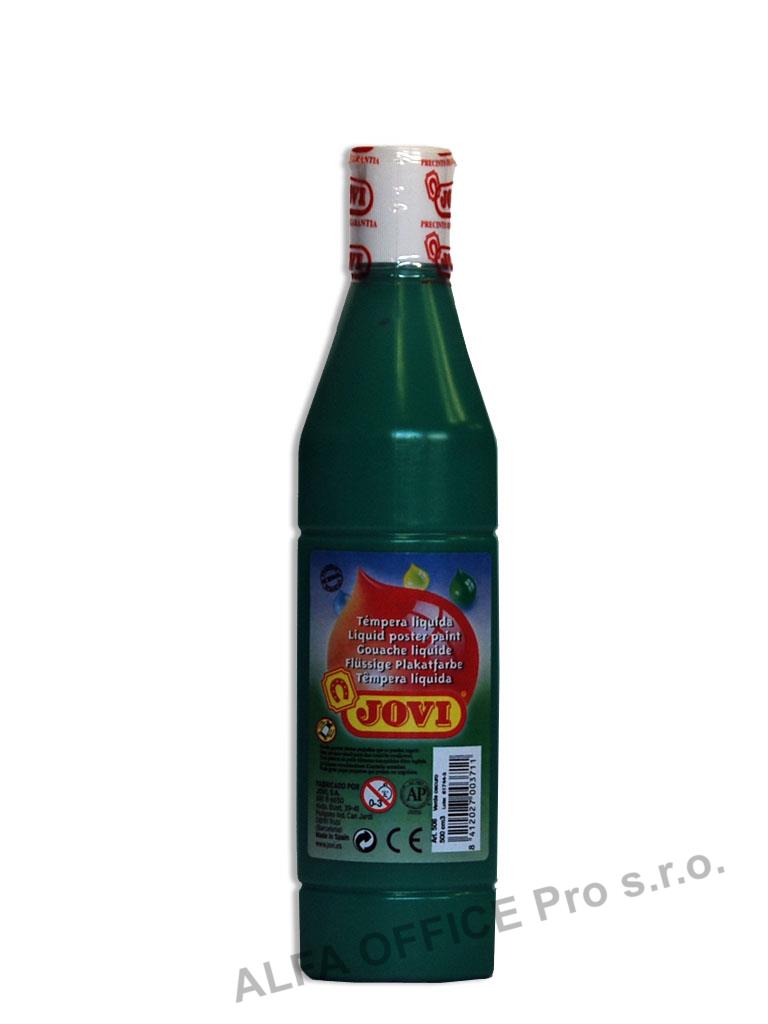 Tekuté temperové barvy JOVI PREMIUM v lahvi - 500 ml / tm.zelená