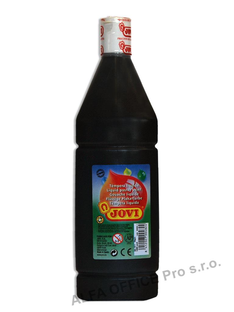 Tekuté temperové barvy JOVI PREMIUM v lahvi - 1000 ml / černá