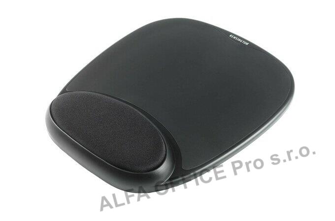 gelová podložka pod myš s opěrkou zápěstí - černá