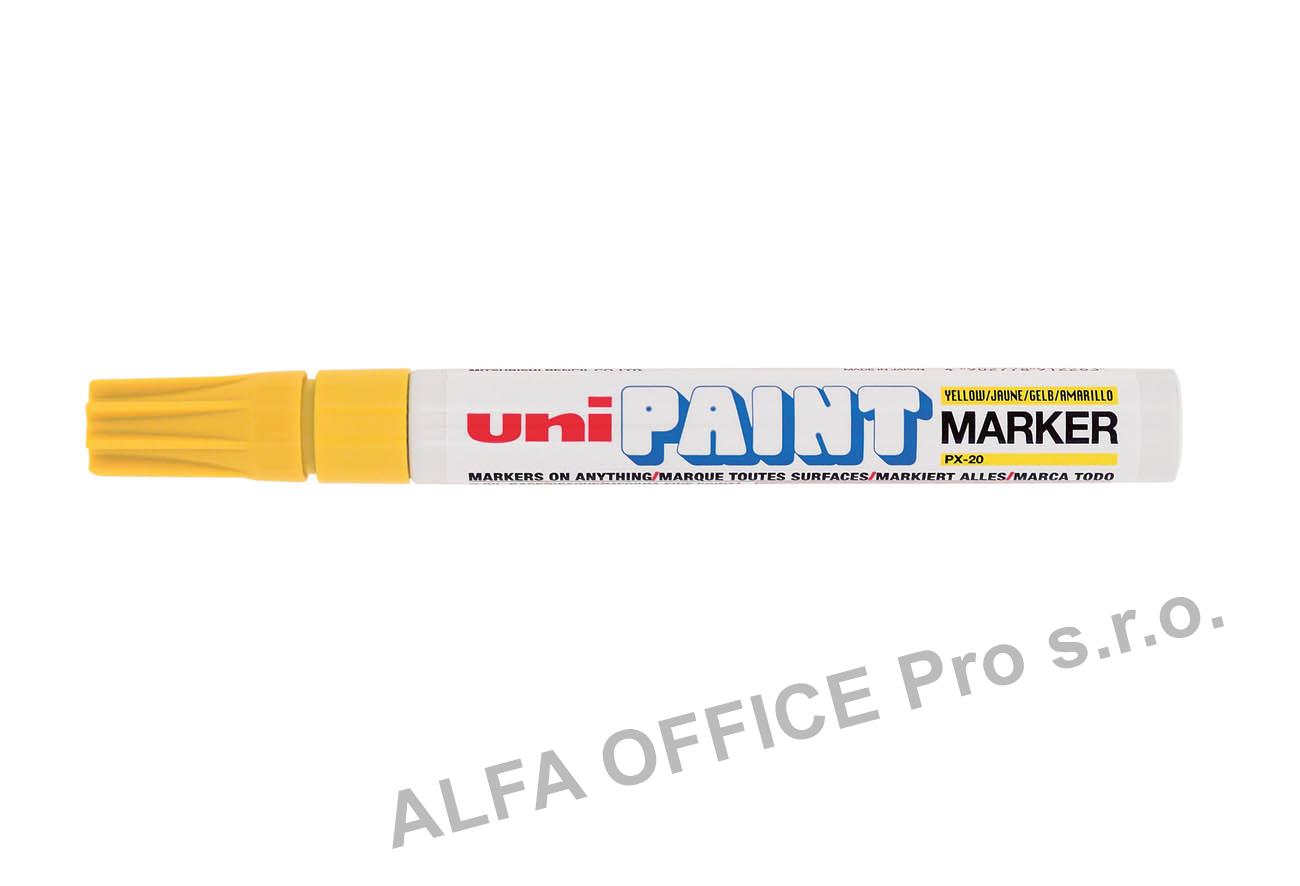 Popisovač UNI PAINT PX-20 lakový Medium / žlutá
