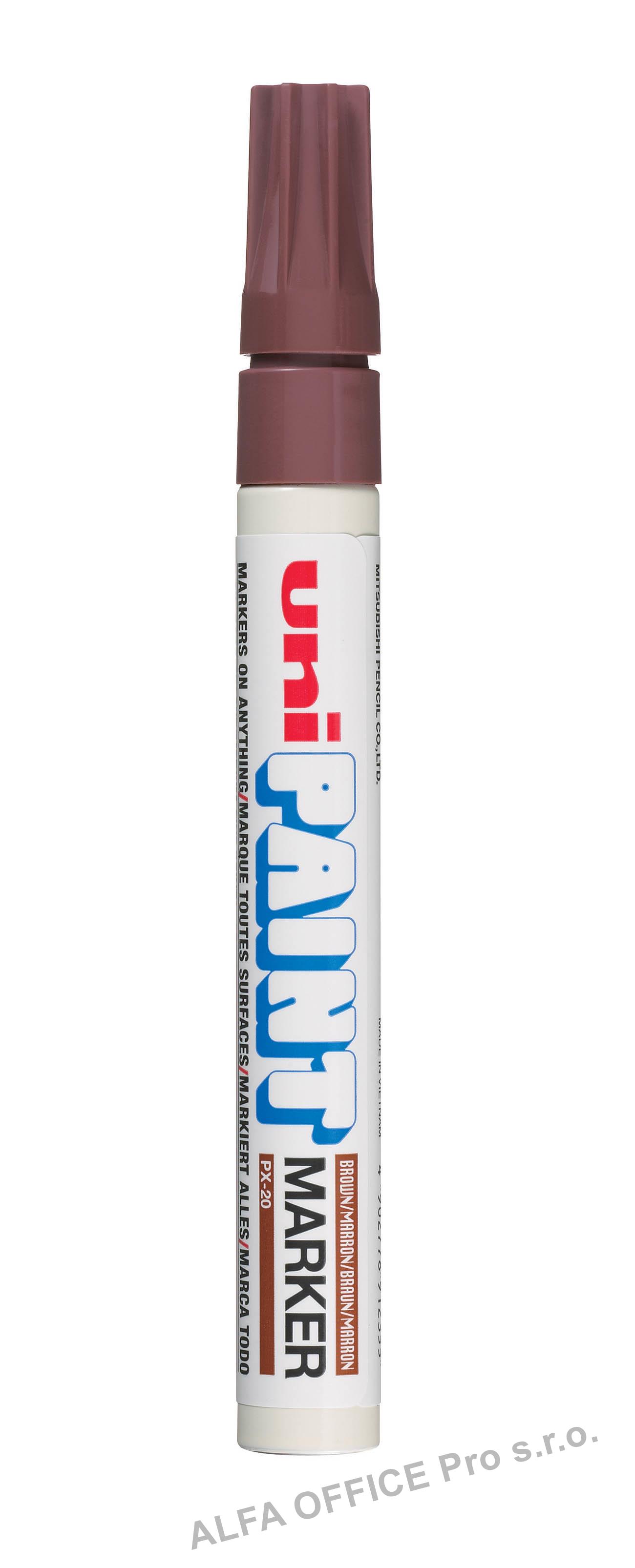 Popisovač UNI PAINT PX-20 lakový Medium / hnědá