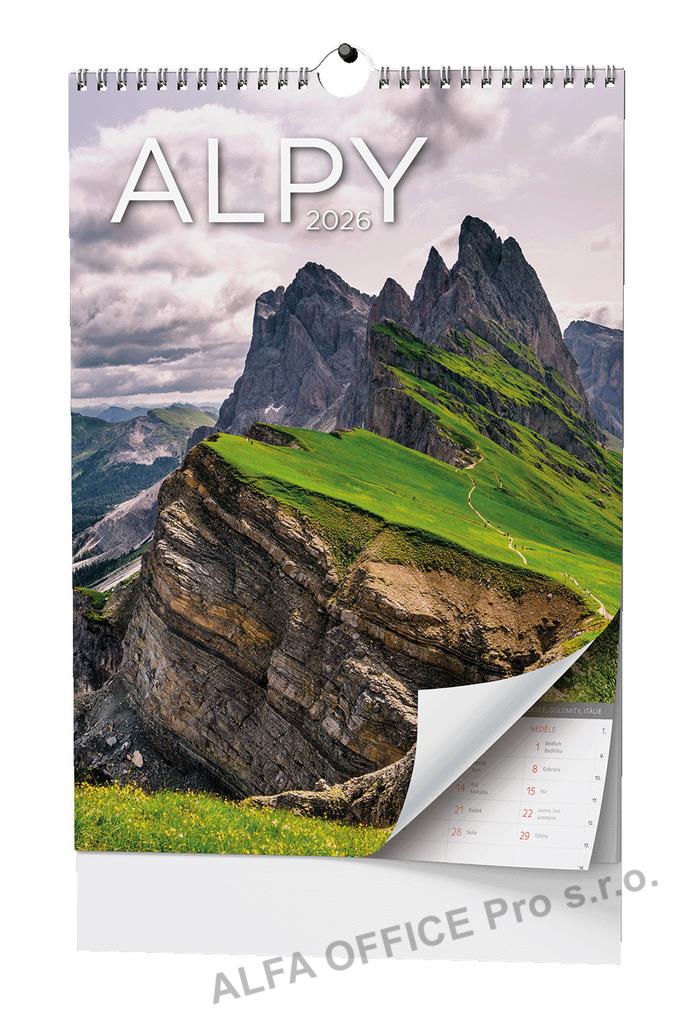 Kalendář nástěnný - Alpy / BNF8