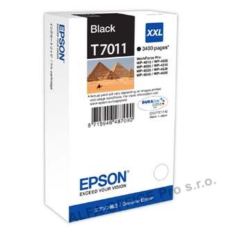 Epson originální ink C13T70114010, XXL, black, 3400str., Epson WorkForce Pro WP4000, 4500